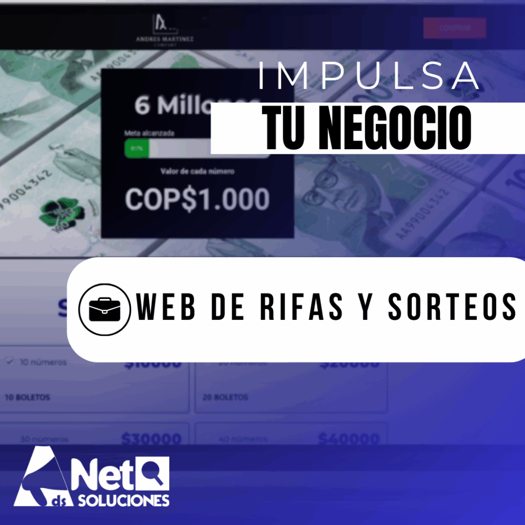 Ejemplo de página web de rifas y sorteos en computador y celular