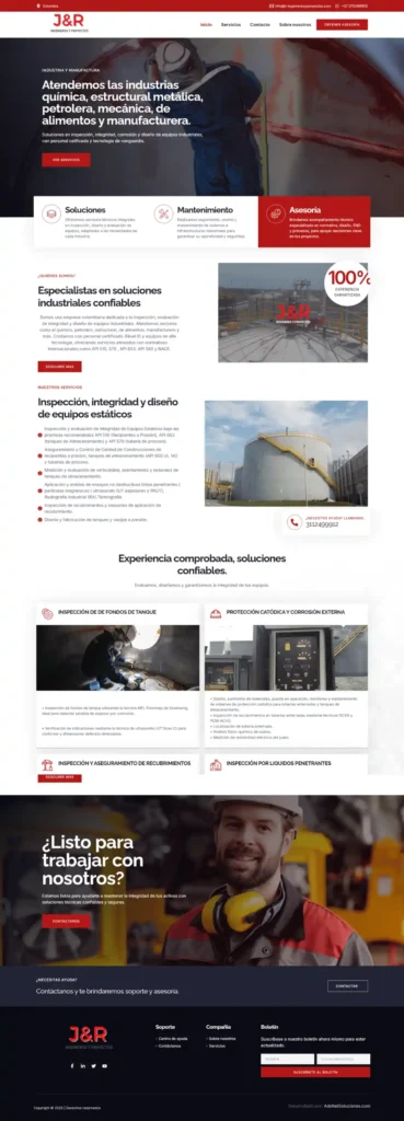 Sitio web jr-ingenierosyproyectos.com