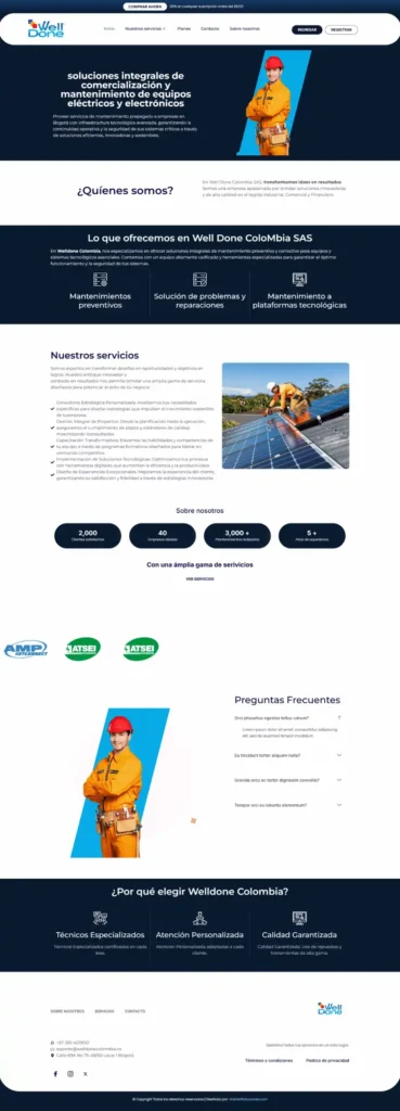 Sitio web welldonecolombia.co